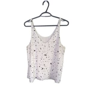 Reitmans Black‎ White V Neck Camisole Sleeveless Blouse Size Medium